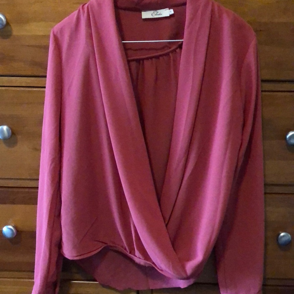 Coral blouse
